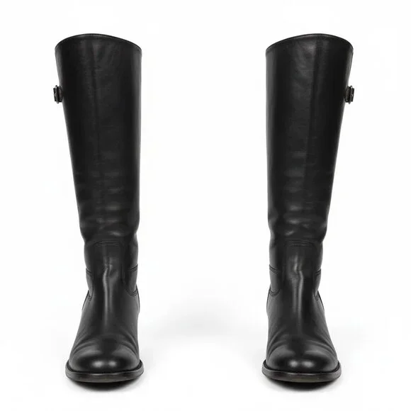 Coach Black Leather Tall Boots | Size 9 | Classic Riding Style - Picture 7 of 8